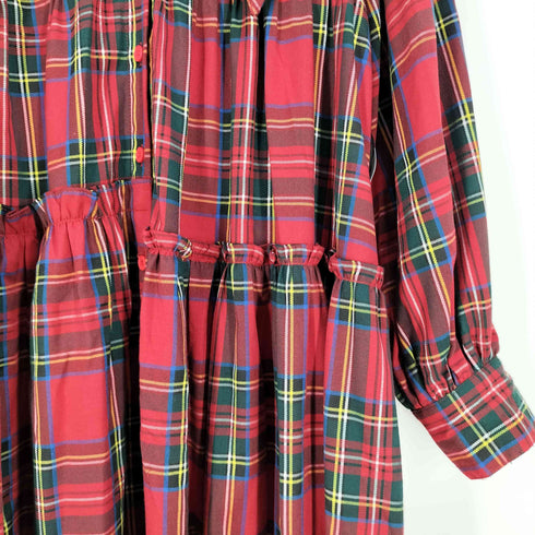 キャンディストリッパー Candy Stripper FOAMY DAYS DRESS チェック セーラーカラー ギャザー シャツワンピース レディース JPN:2
