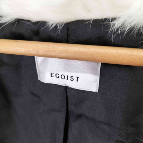 エゴイスト EGOIST ゼブラ柄 ラビットファーノーカラージャケット レディース JPN:1