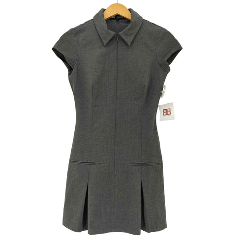 ザラ ZARA ボックスプリーツショートワンピース レディース import:S