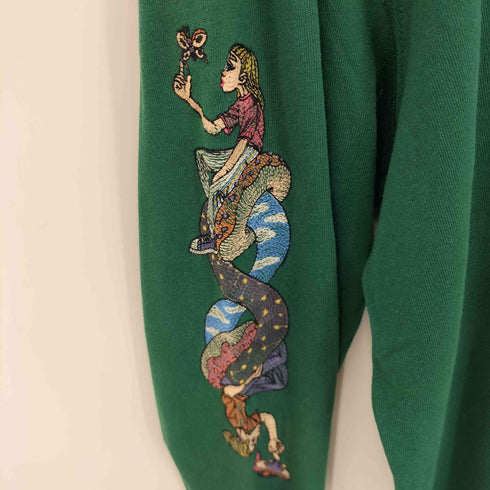 レフトアローン LEFT ALONE フロント刺繍 L/S スウェット メンズ FREE