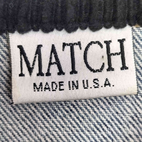 MATCH USA製 コーデュロイ切替 クロップド デニムジャケット レディース import:S