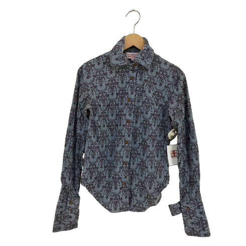 ヴィヴィアンウエストウッドレッドレーベル Vivienne Westwood RED LABEL 総柄 コーディロイシャツ レディース 2