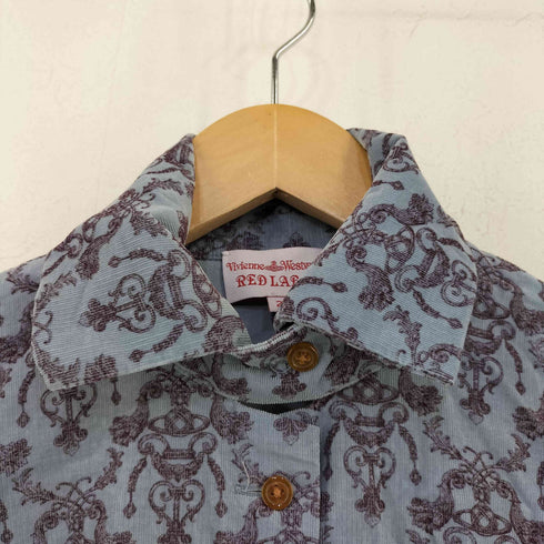 ヴィヴィアンウエストウッドレッドレーベル Vivienne Westwood RED LABEL 総柄 コーディロイシャツ レディース 2