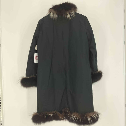 Marlene Dam フォックスファー 比翼 ジップアップ コート レディース EUR:42