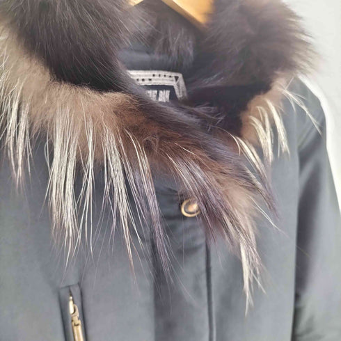 Marlene Dam フォックスファー 比翼 ジップアップ コート レディース EUR:42