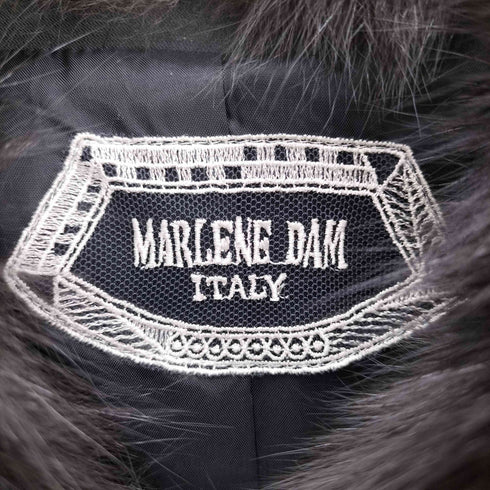 Marlene Dam フォックスファー 比翼 ジップアップ コート レディース EUR:42