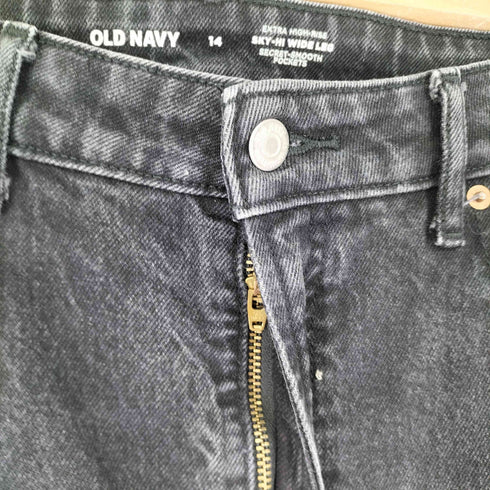 オールドネイビー OLD NAVY SKY-HI WIDE LEG ブラックデニムパンツ メンズ 14