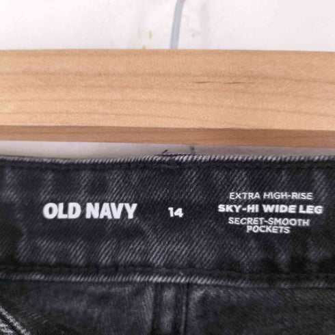 オールドネイビー OLD NAVY SKY-HI WIDE LEG ブラックデニムパンツ メンズ 14