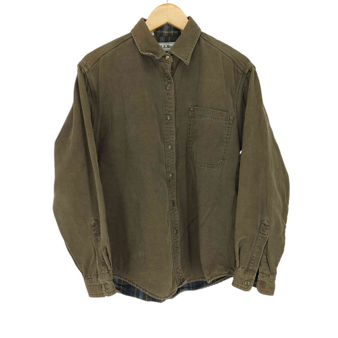 エルエルビーン L.L.Bean 裏地チェックダック地シャツ レディース JPN:M