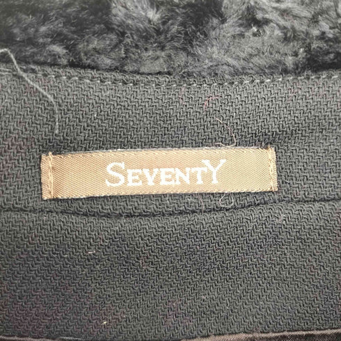 セブンティー SEVENTY イタリア製 PURE VIRGIN WOOL 襟ベルベット ステンカラーコート レディース EUR:42