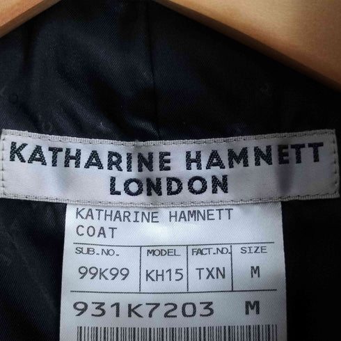 キャサリンハムネットロンドン KATHARINE HAMNETT LONDON ストライプ ベロア トレンチコート メンズ import:M