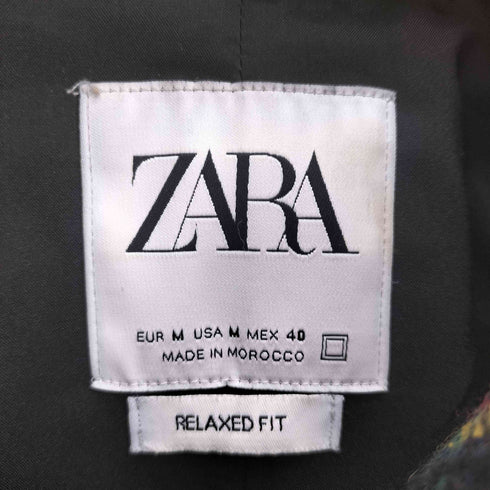 ザラ ZARA RELAXED FIT チェック シャツジャケット メンズ import:M