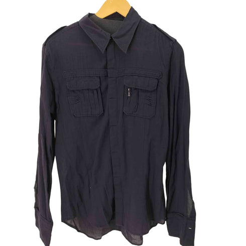 ディーゼル DIESEL シースルーL/Sミリタリーシャツ エポレット メンズ JPN:L