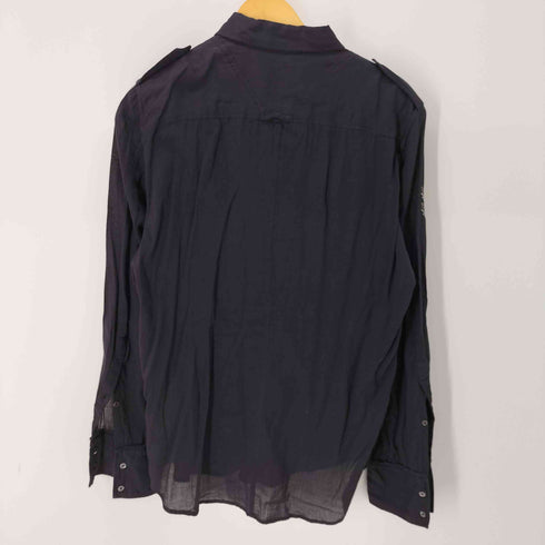 ディーゼル DIESEL シースルーL/Sミリタリーシャツ エポレット メンズ JPN:L