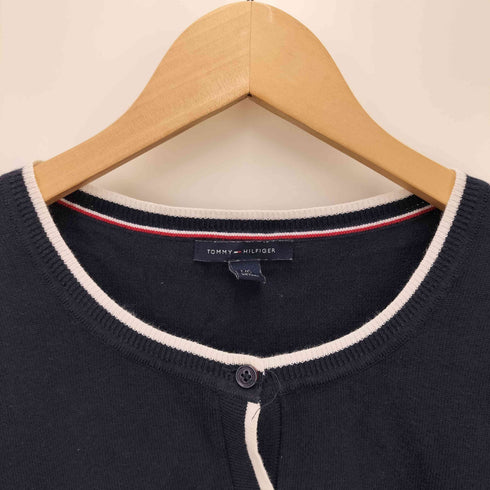 トミーヒルフィガー TOMMY HILFIGER ロゴ刺繍 カーディガン レディース L/G