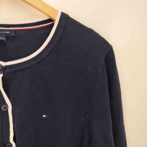 トミーヒルフィガー TOMMY HILFIGER ロゴ刺繍 カーディガン レディース L/G