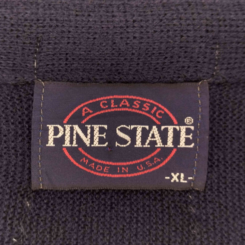 PINE STATE USA製 刺しゅうアクリルニットカーディガン メンズ JPN:XL