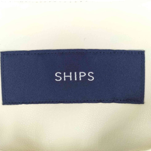 シップス SHIPS 手洗い可 フェイクレザージップブルゾン レディース 36
