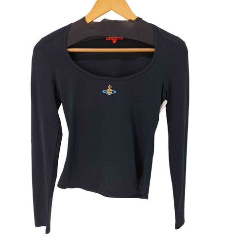 ヴィヴィアンウエストウッドレッドレーベル Vivienne Westwood RED LABEL ワンポイントオーブ刺繍 L/S トップス レディース import:S