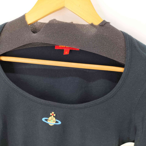 ヴィヴィアンウエストウッドレッドレーベル Vivienne Westwood RED LABEL ワンポイントオーブ刺繍 L/S トップス レディース import:S