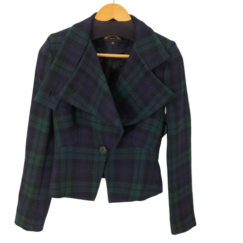 ヴィヴィアンウエストウッド アングロマニア Vivienne Westwood ANGLOMANIA 変形チェックテーラードジャケット レディース EUR:40