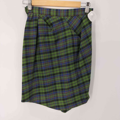 ヴィヴィアンウエストウッドレッドレーベル Vivienne Westwood RED LABEL 変形ウールチェックスカート レディース 40