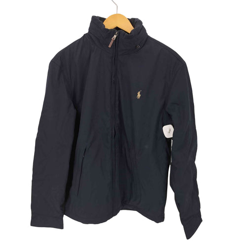 ポロラルフローレン POLO RALPH LAUREN フード内臓 裏地フリース スモールポニー刺繍シェルハイネックジップジャケット メンズ import:M