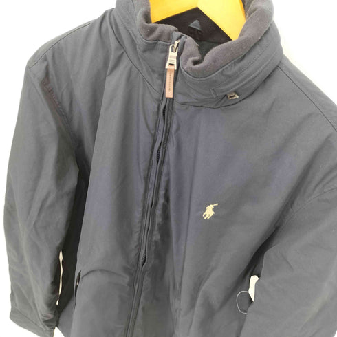 ポロラルフローレン POLO RALPH LAUREN フード内臓 裏地フリース スモールポニー刺繍シェルハイネックジップジャケット メンズ import:M