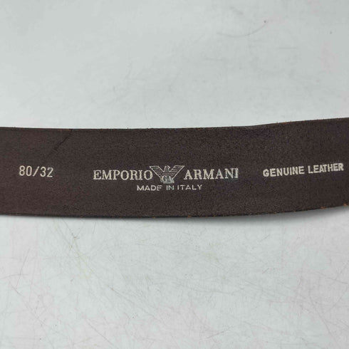 エンポリオアルマーニ EMPORIO ARMANI イタリア製 EA ロゴ レザー ベルト メンズ 80/32