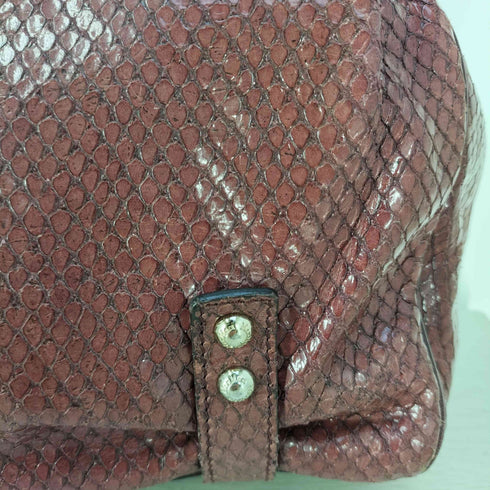 マックスマーラ MAX MARA イタリア製 パイソン レザー がま口 ハンドバッグ ショルダーバッグ レディース