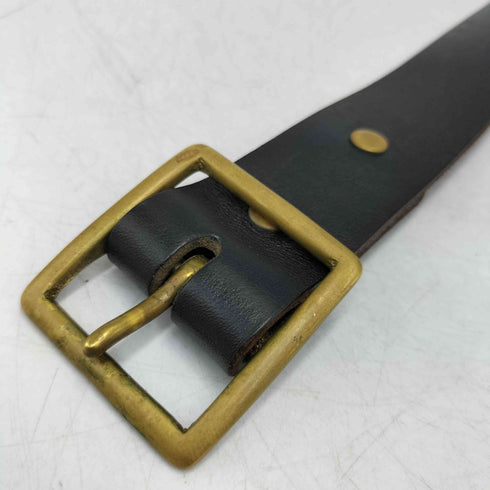 BUTTON WORKS USA製 ロゴ 型押し レザー ベルト メンズ 34