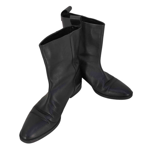 ザラ ZARA フラットレザー ショートブーツ メンズ 41
