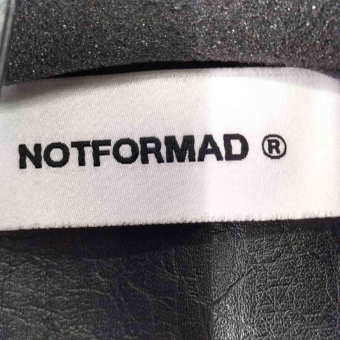 NOTFORMAD スタンドカラー フェイクレザーブルゾン ボックス ステッチ メンズ JPN:M