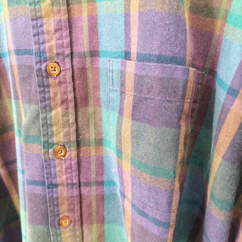エルエルビーン L.L.Bean 80S チェックレギュラーカラーシャツ メンズ import:XL