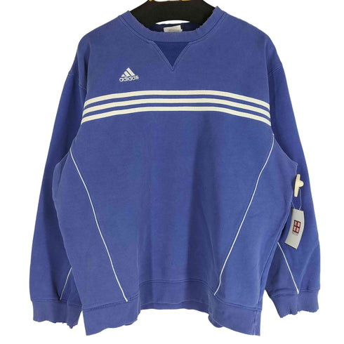 アディダス adidas 万国旗タグ パフォーマンスロゴ 3ストライプ スウェット 前V メンズ import:L