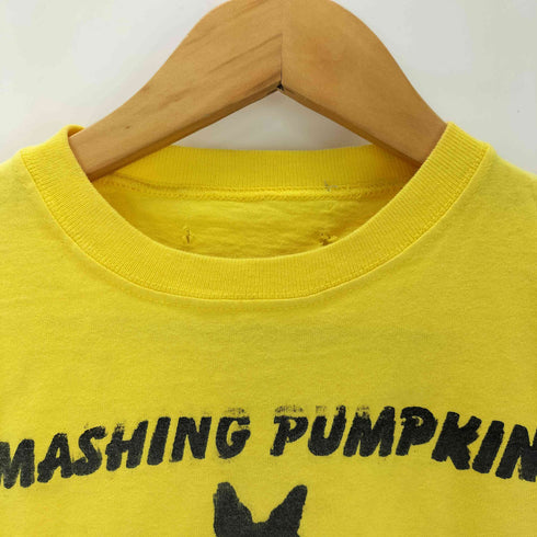 80-90S シングルステッチ バンド プリント クルーネック半袖Tシャツ メンズ
