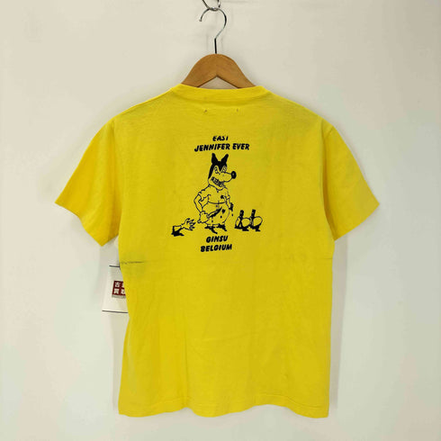 80-90S シングルステッチ バンド プリント クルーネック半袖Tシャツ メンズ