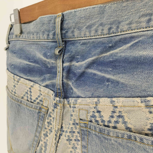 イロコイ Iroquois ジャガード クロップド デニム パンツ Y2K メンズ JPN:1
