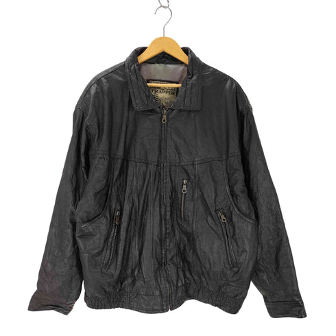 TRAPPER レザージップアップジャケット メンズ