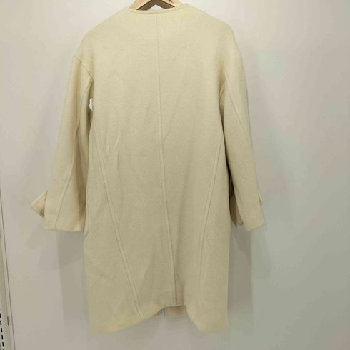 スピックアンドスパン Spick and Span ウール混 3B ノーカラーコート レディース JPN:38