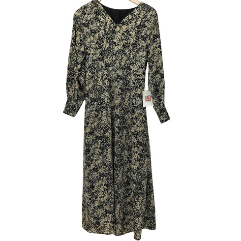 エヌナチュラルビューティーベーシック N.NATURAL BEAUTY BASIC 20SS 総柄 ペイントドットハイウエストワンピース レディース JPN:M