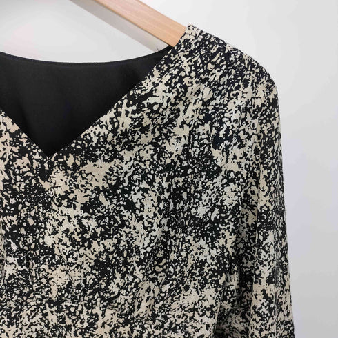 エヌナチュラルビューティーベーシック N.NATURAL BEAUTY BASIC 20SS 総柄 ペイントドットハイウエストワンピース レディース JPN:M