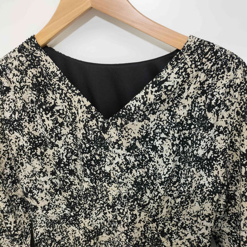 エヌナチュラルビューティーベーシック N.NATURAL BEAUTY BASIC 20SS 総柄 ペイントドットハイウエストワンピース レディース JPN:M