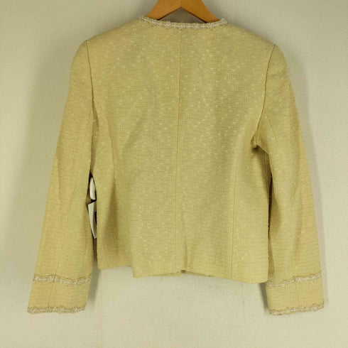 レリアン Leilian TESSUTI ALTA MODA ツイード ノーカラージャケット レディース JPN:9号