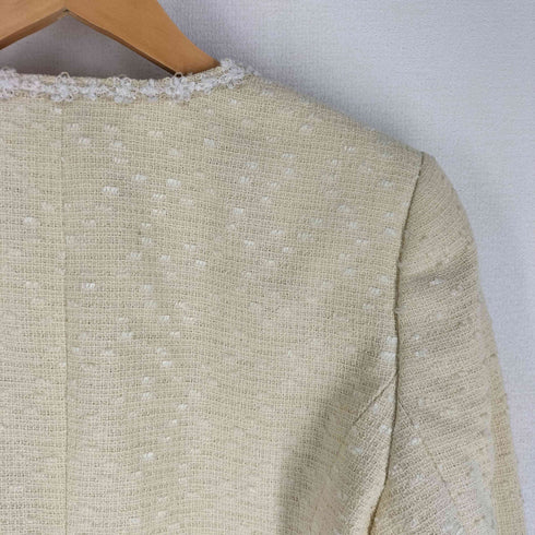 レリアン Leilian TESSUTI ALTA MODA ツイード ノーカラージャケット レディース JPN:9号