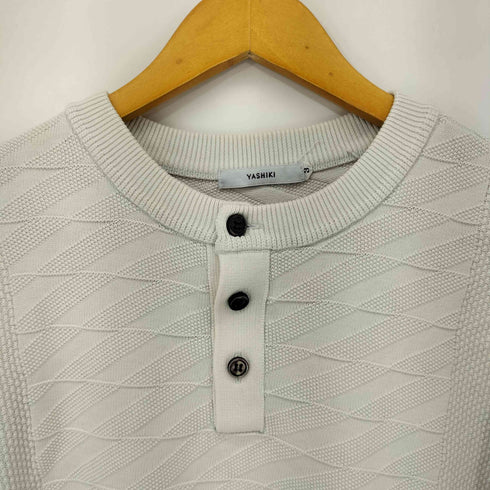 ヤシキ yashiki Seiryu Henley Knit メンズ JPN:3
