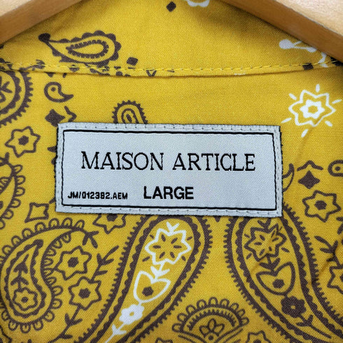 MAISON ARTICLE ペイズリー柄 開襟シャツ メンズ L