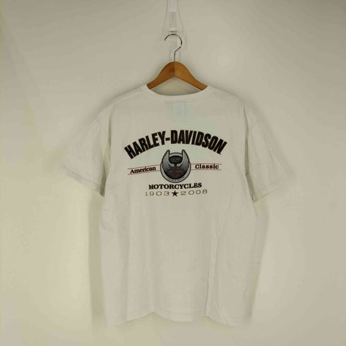 ハーレーダビッドソン HARLEY-DAVIDSON USA製 1903-2008 両面プリント クルーネックTシャツ メンズ import:L