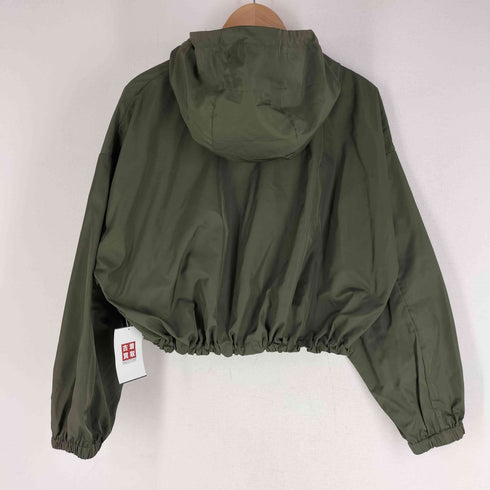 ザラ ZARA クロップドフーデッドブルゾン 裾ドローコード 短丈 レディース import:S