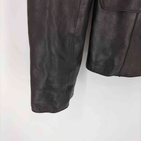 ルシェルブルー LE CIEL BLEU PREMIER LEATHER ラムレザーテーラードジャケット レディース JPN:36